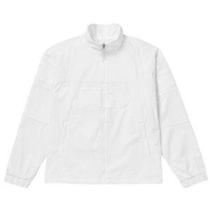 🧥 Fila White Velour Half-Zip Pullover Jacket (Size L)